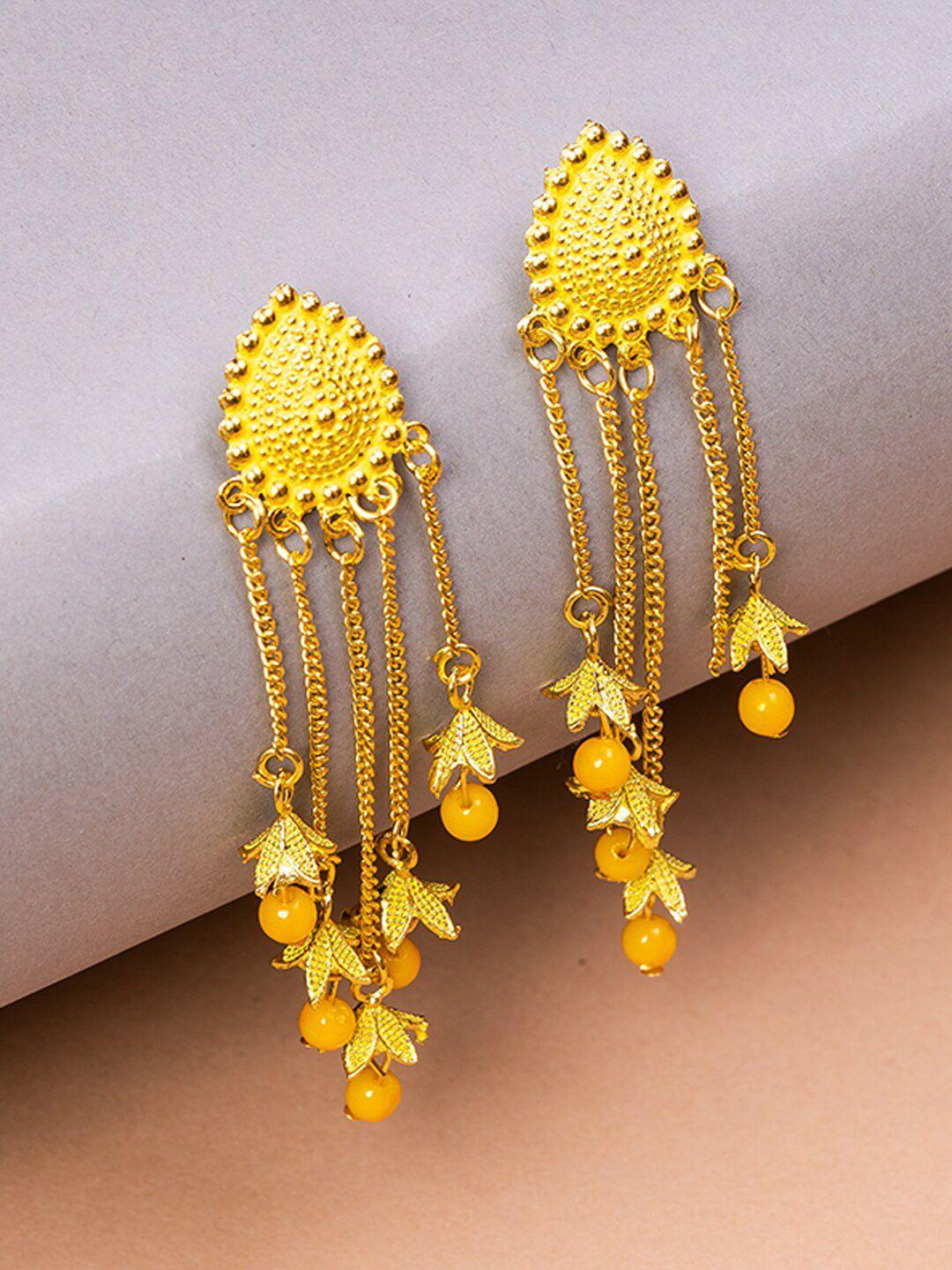 house of arli gold-plated oval drop earrings