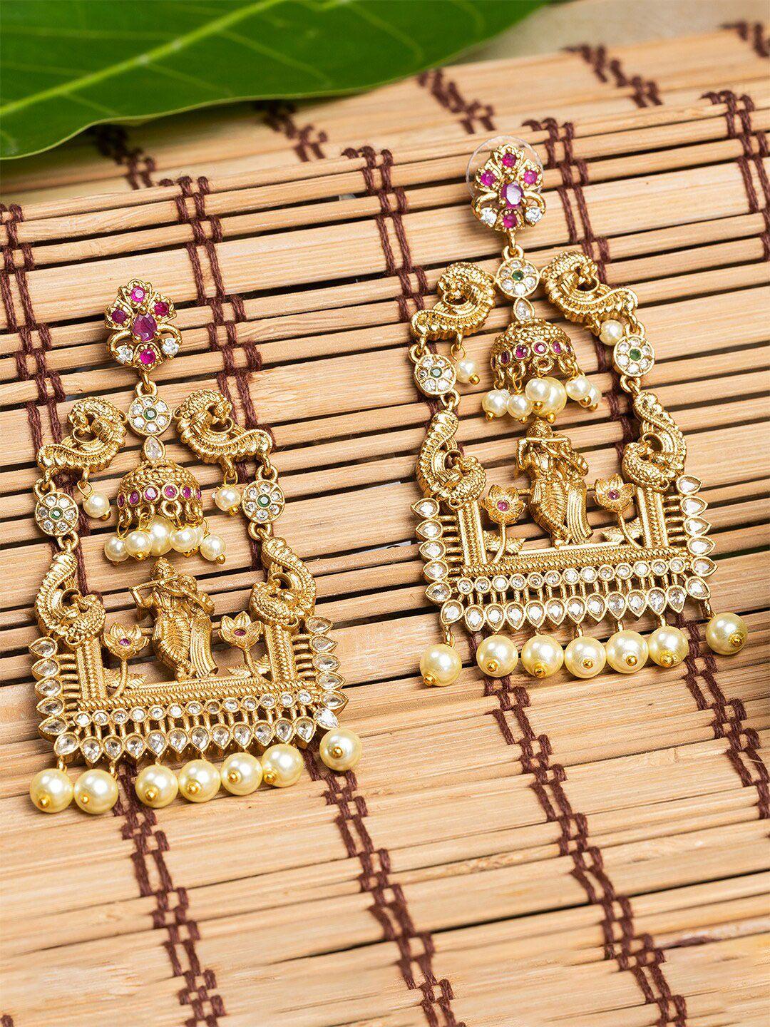 house of arli gold-plated square drop earrings