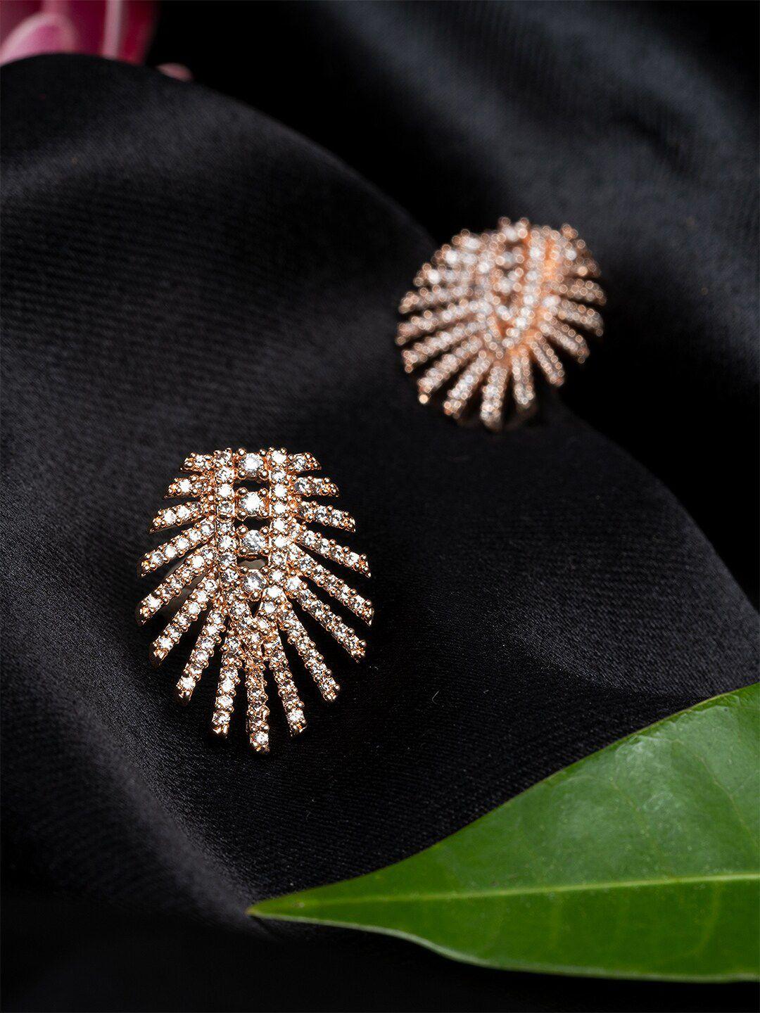 house of arli rose gold-plated spiked stud earrings