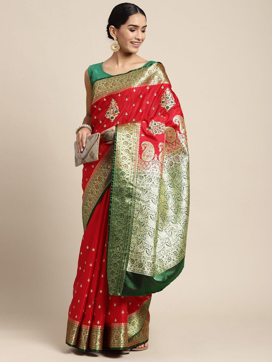 house of begum ethnic motifs zari banarasi saree