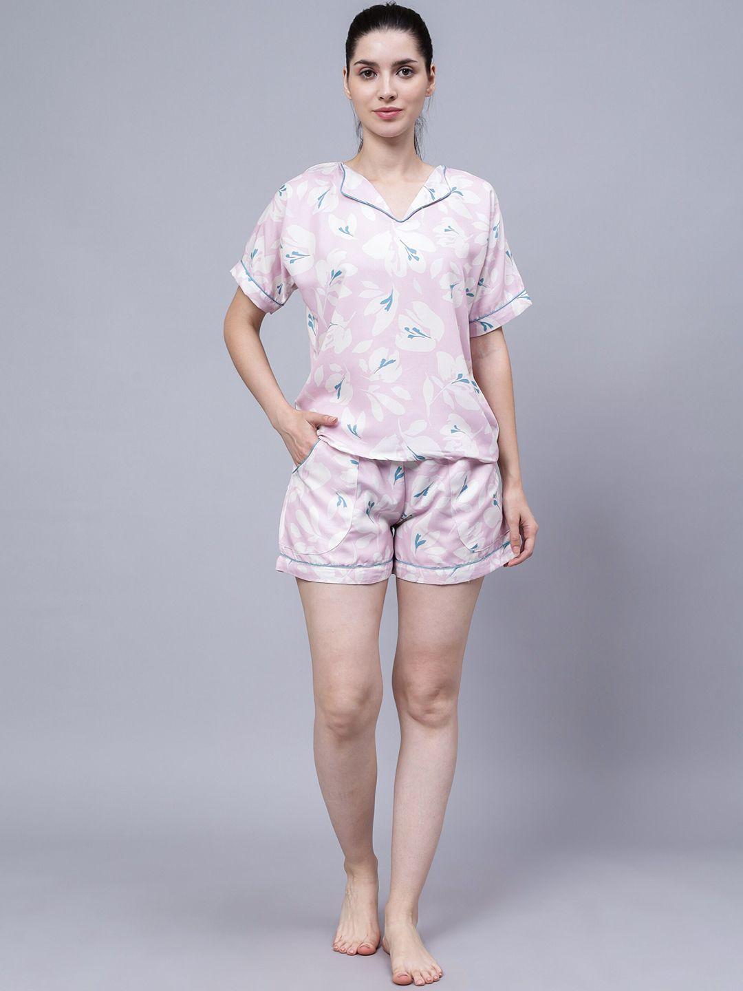 house of comfort floral printed night suit