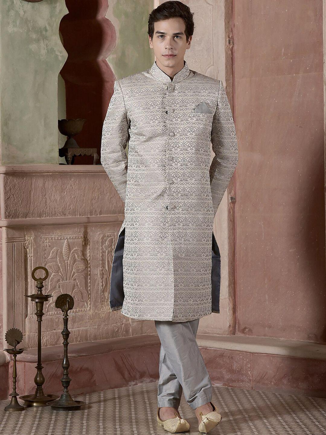 house of deyann embroidered sherwani with churidar