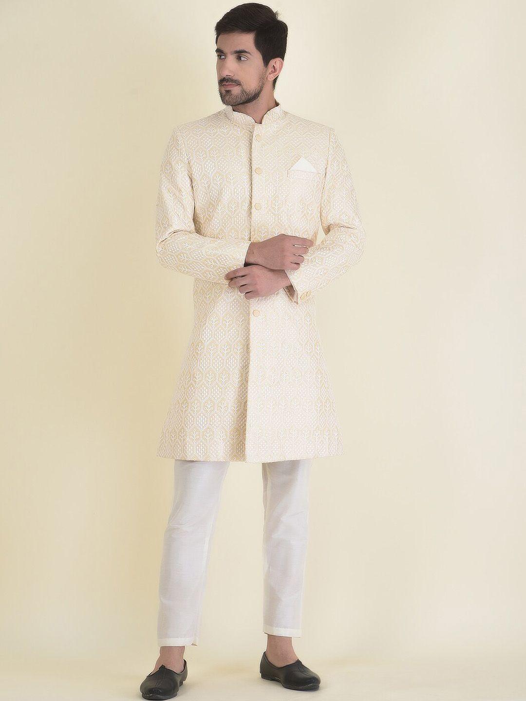 house of deyann men embroidered sherwani with trouser set