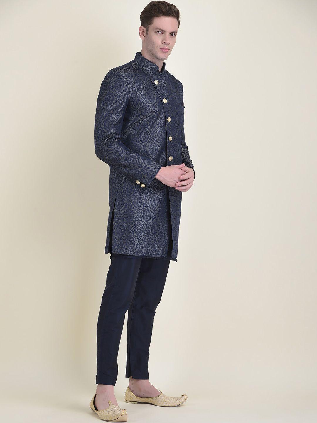 house of deyann woven design sherwani with trouser set