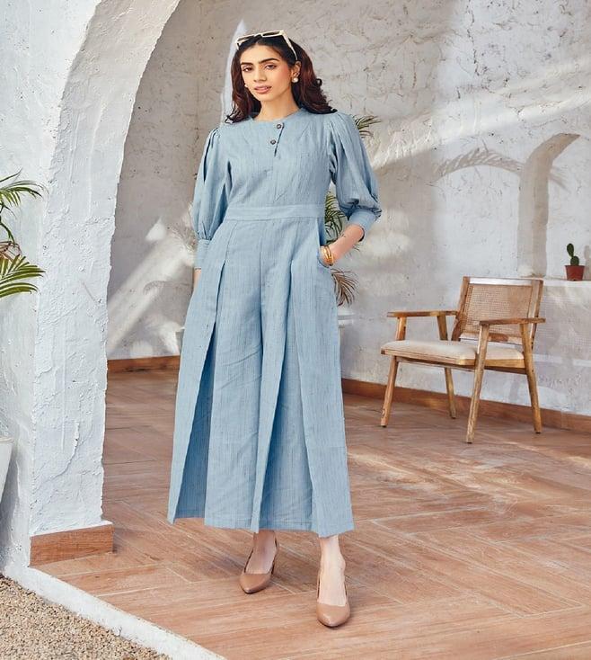 house of fett blue mediterranean escape jumpsuit