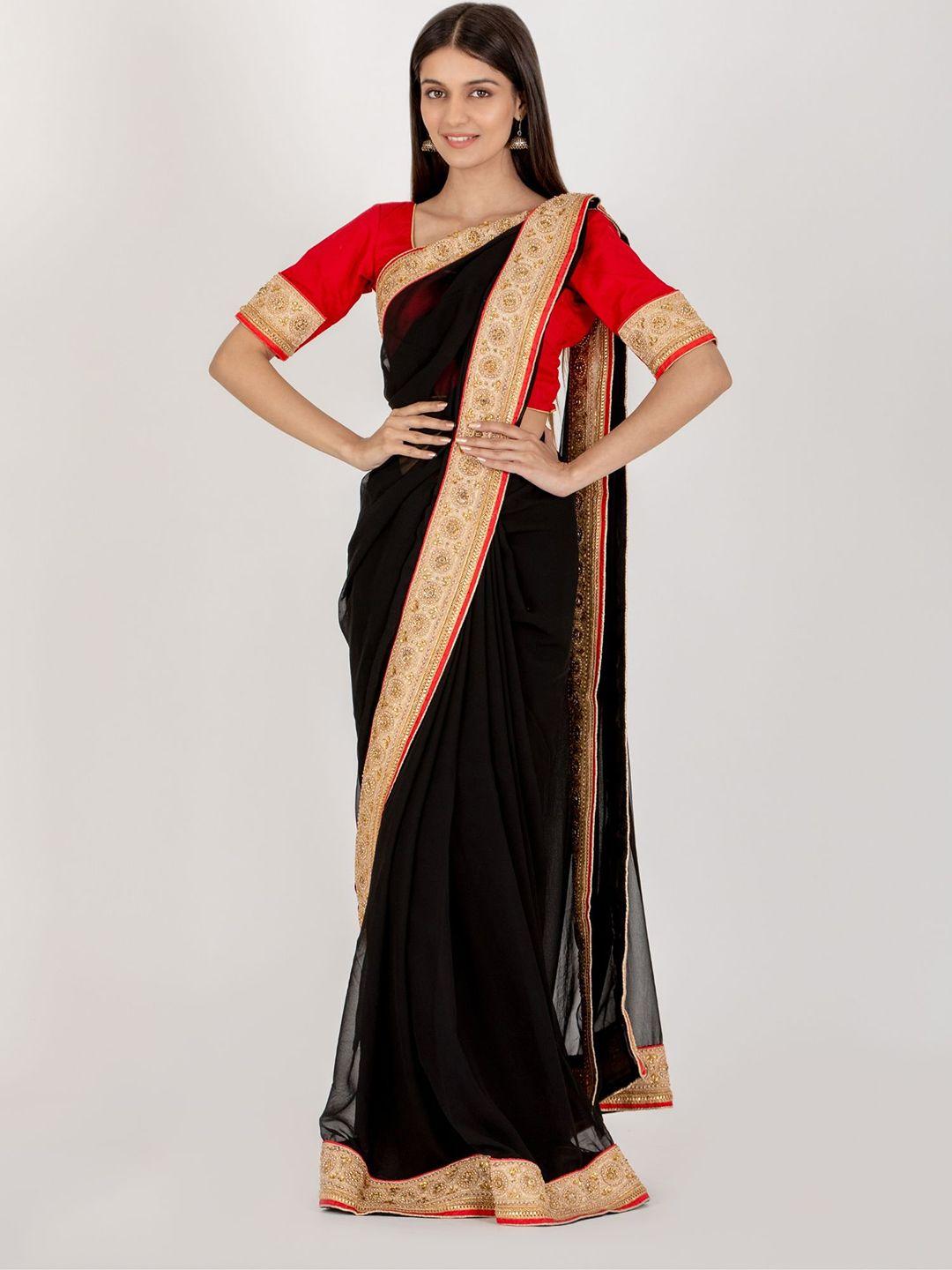 house of jamoti beads and stones saree