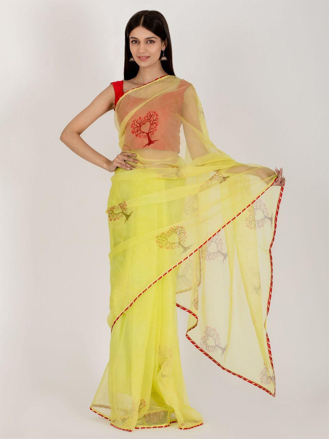 house of jamoti ethnic motifs gotta patti organza saree