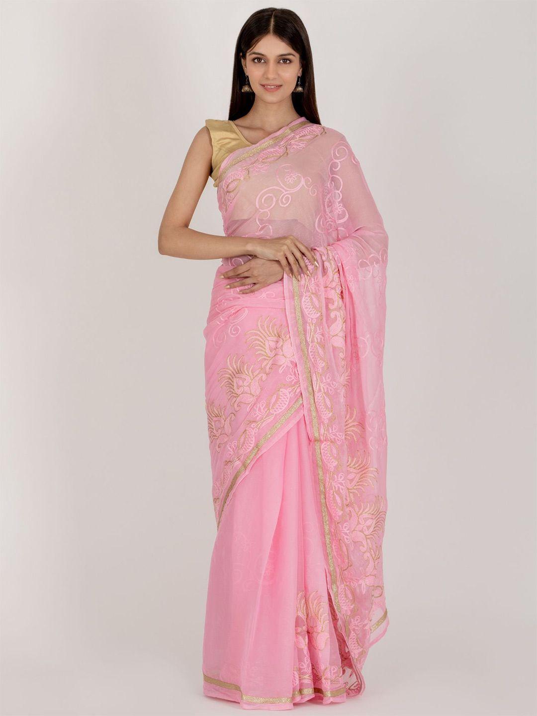 house of jamoti floral embroidered saree