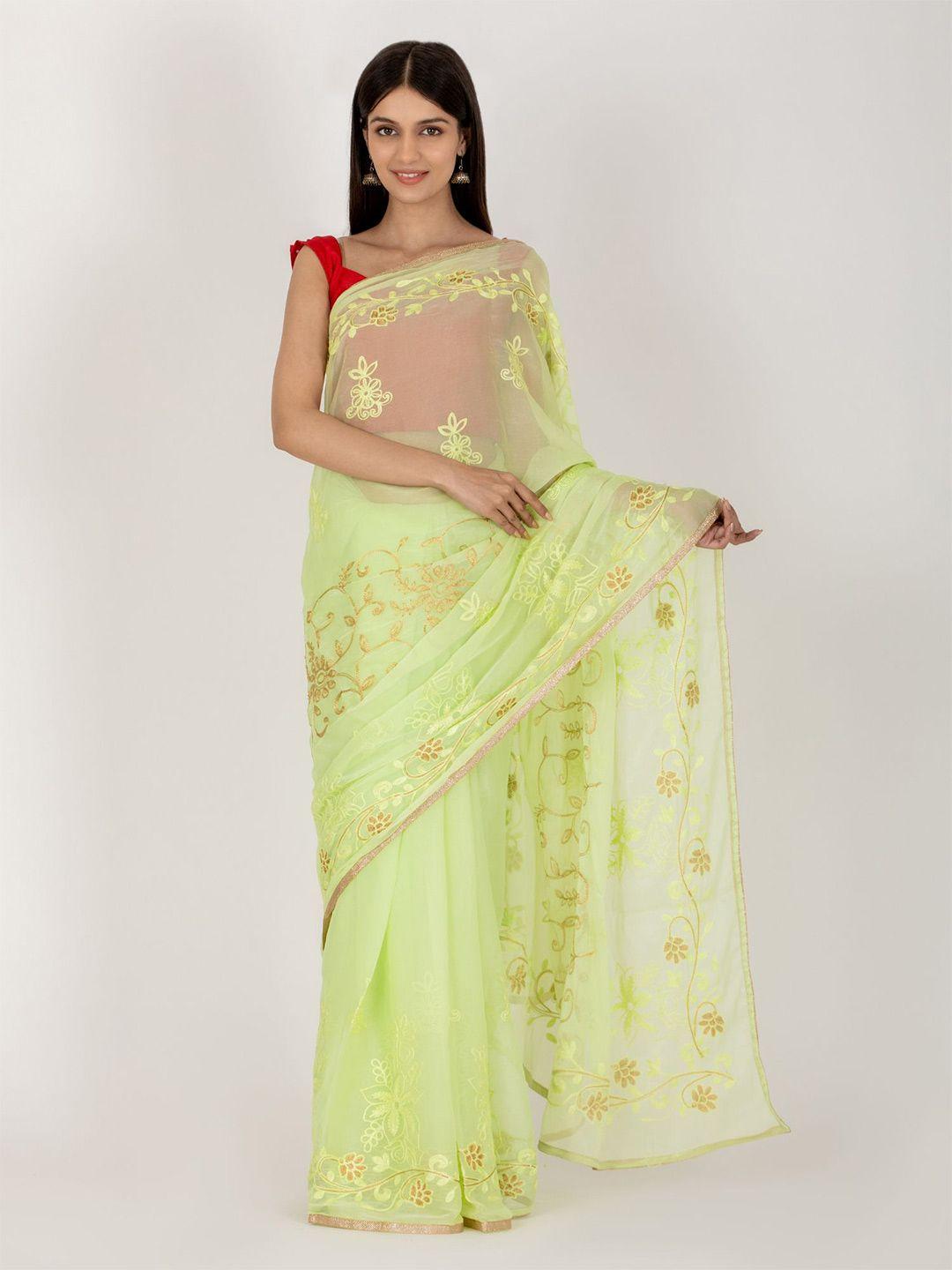house of jamoti floral embroidered saree