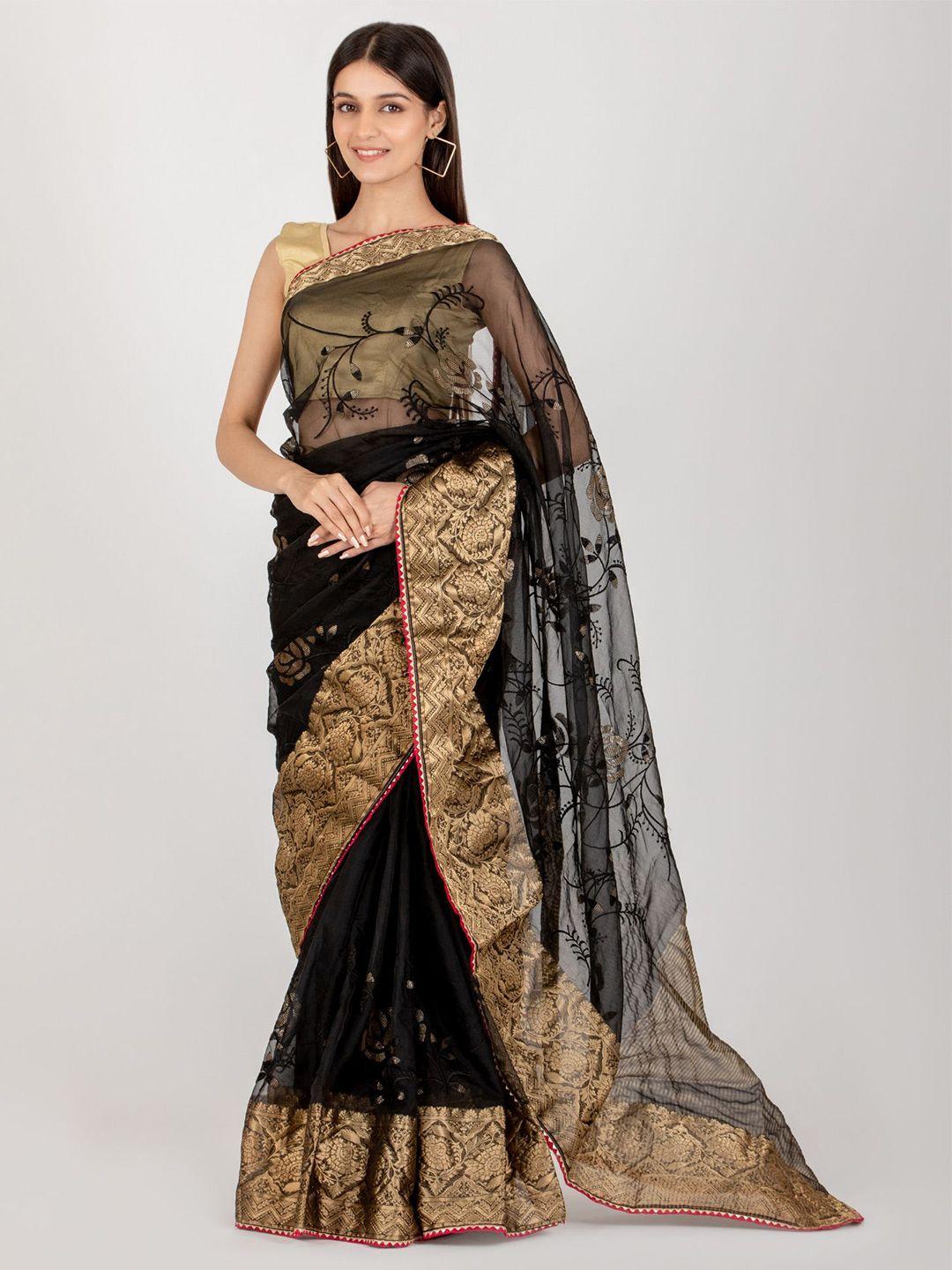 house of jamoti floral organza saree