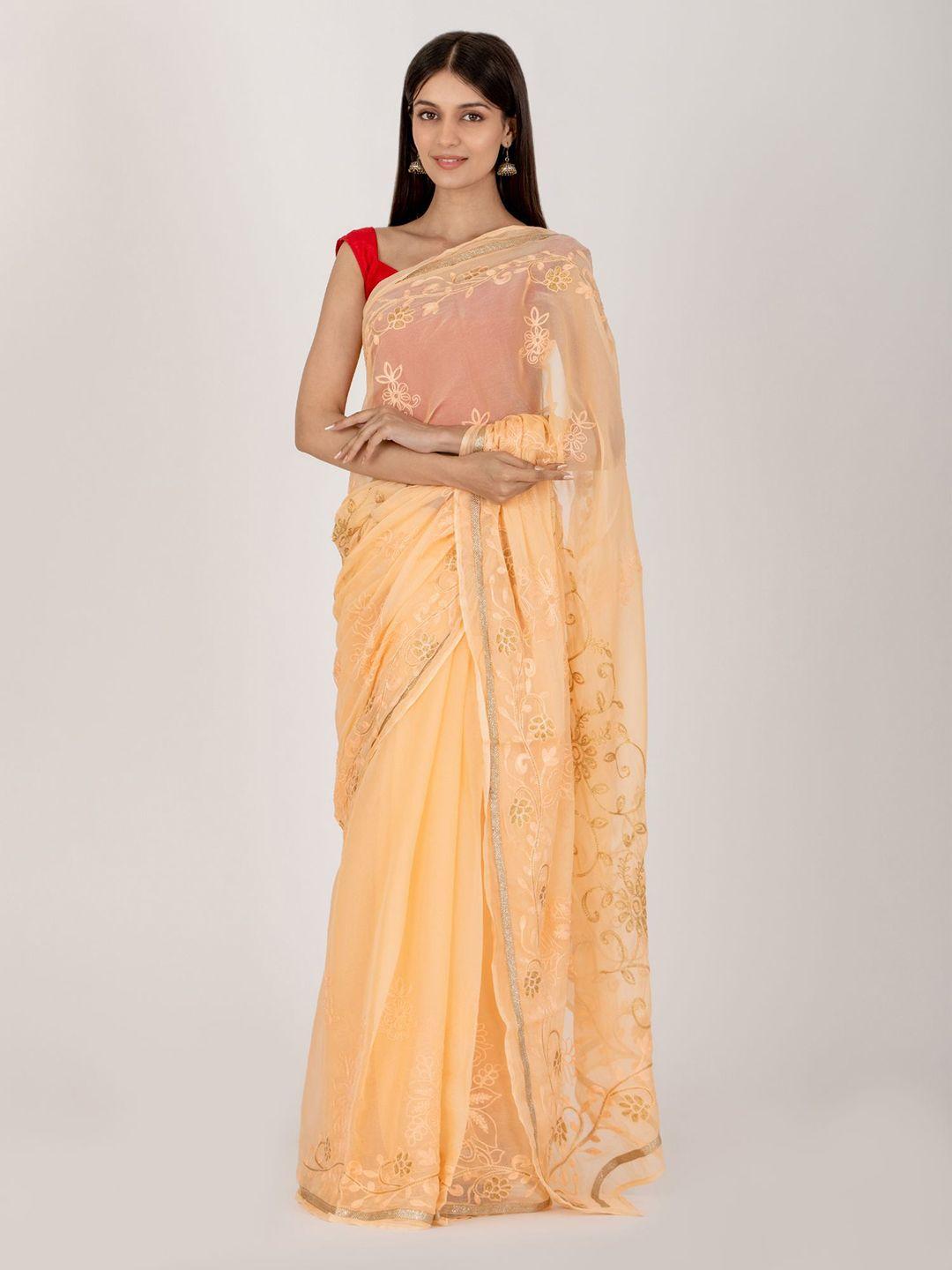 house of jamoti paisley embroidered saree