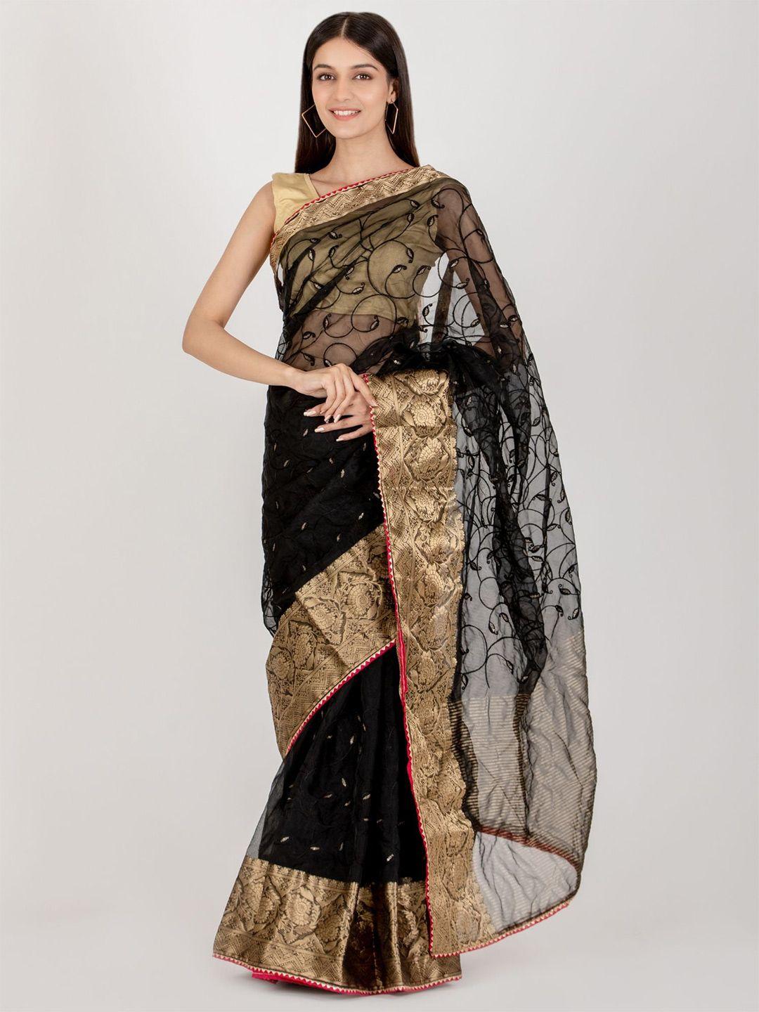 house of jamoti paisley zari organza saree