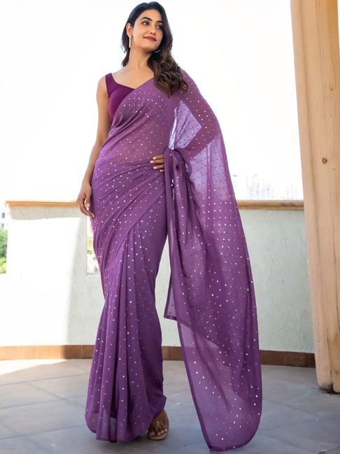 house of jamoti purple embellished saree