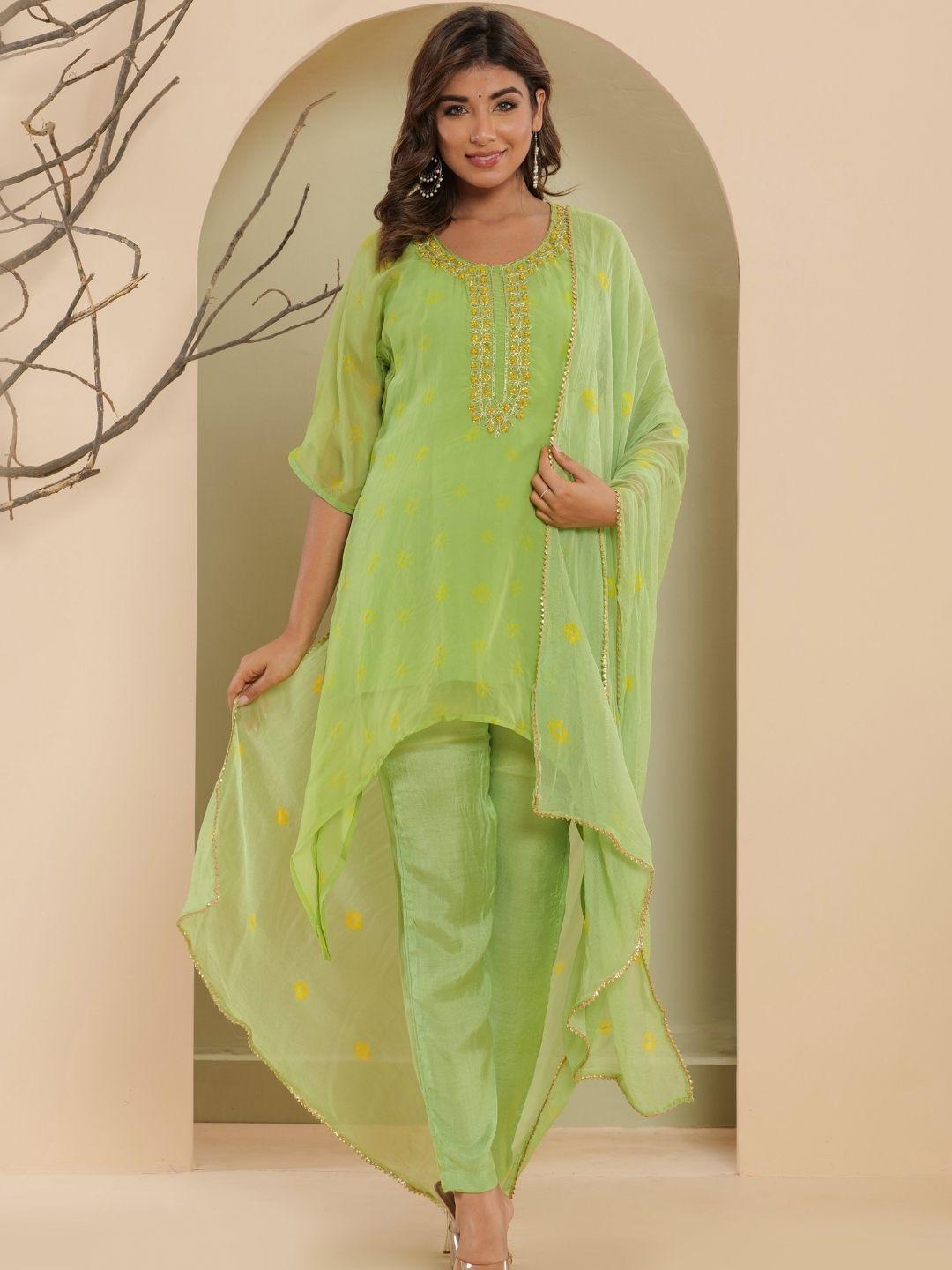 house of jamoti women green organza