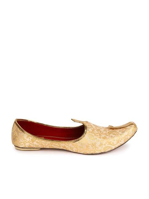 house of jutti by the desi dulhan men's golden ethnic juttis