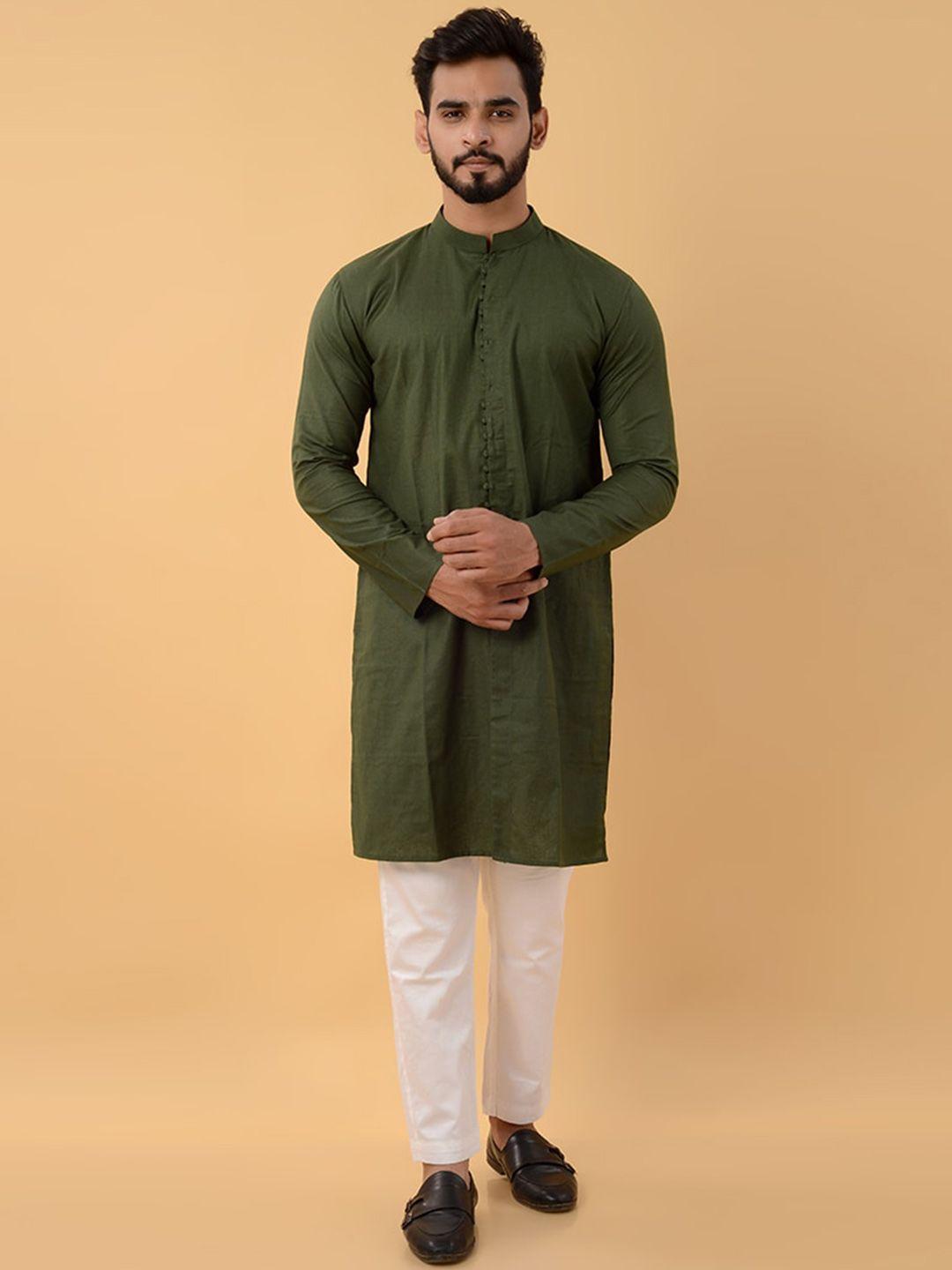 house of k.c mandarin collar cotton straight kurta