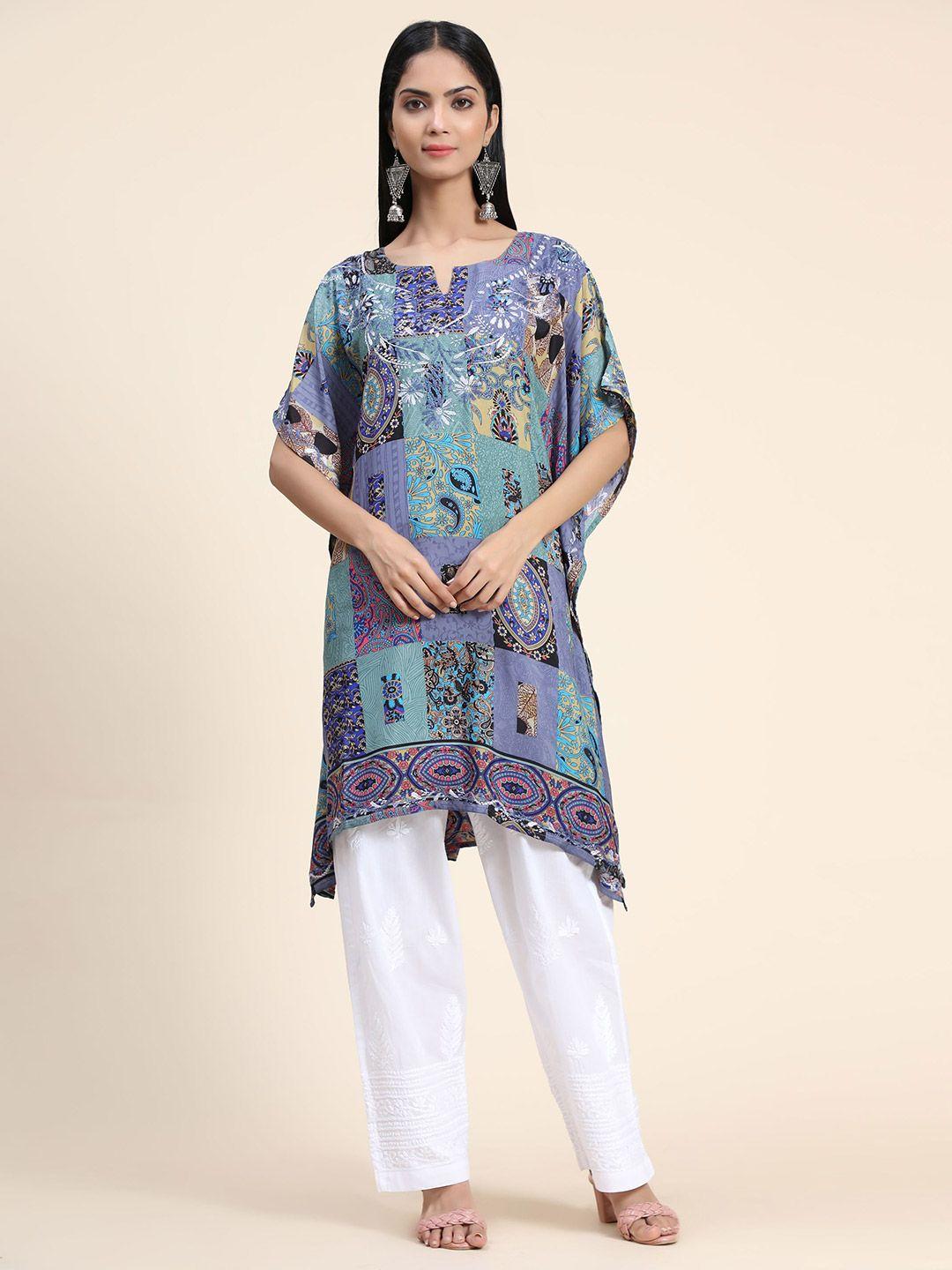 house of kari ethnic motif printed cotton kurta