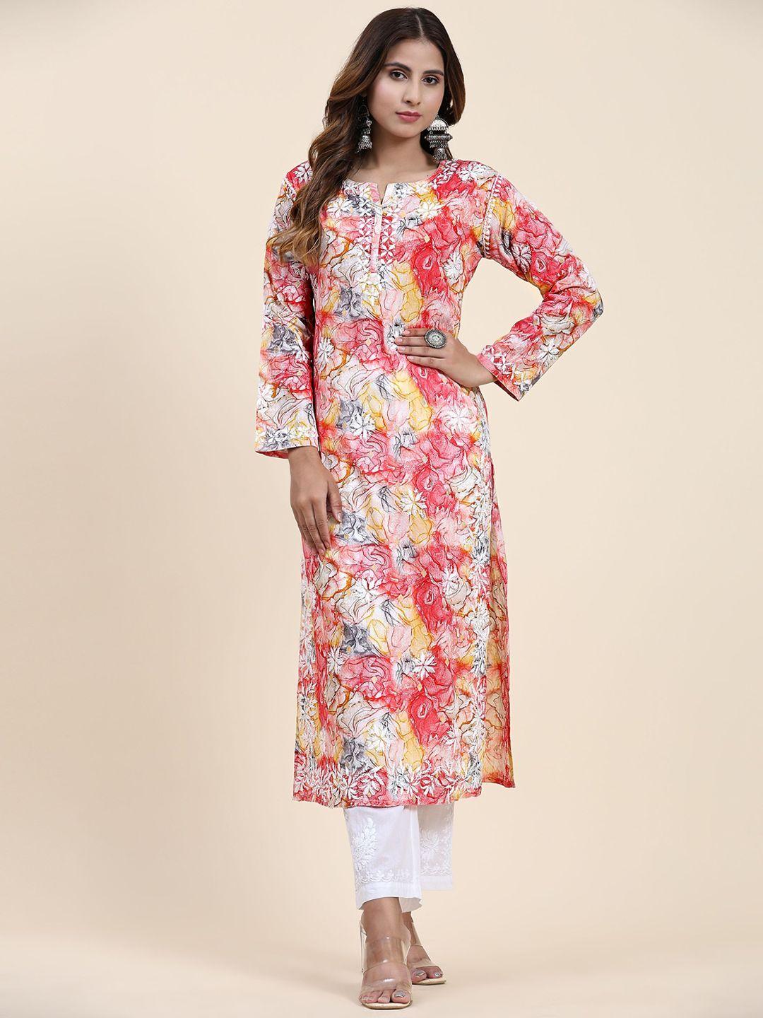 house of kari floral printed straight kurta