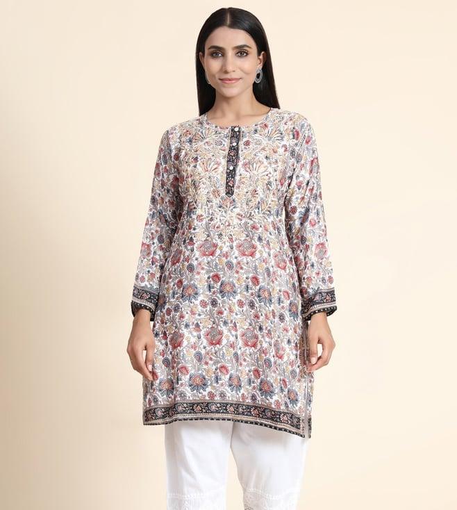 house of kari hok chinakari tunic light multicolour