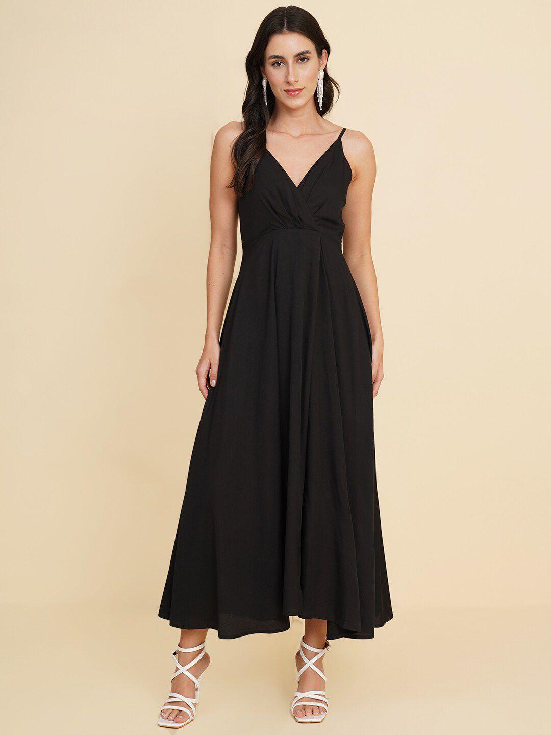 house of kkarma shoulder straps gathered or pleated maxi dress