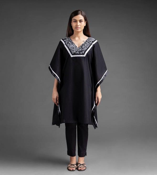 house of manaa black hom allure kurta with pallazo