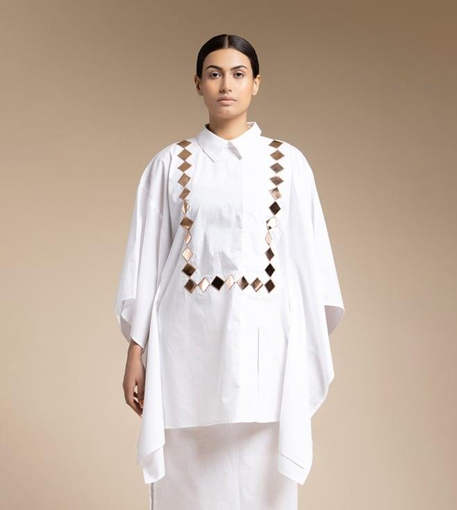 house of manaa white mirror kaftan