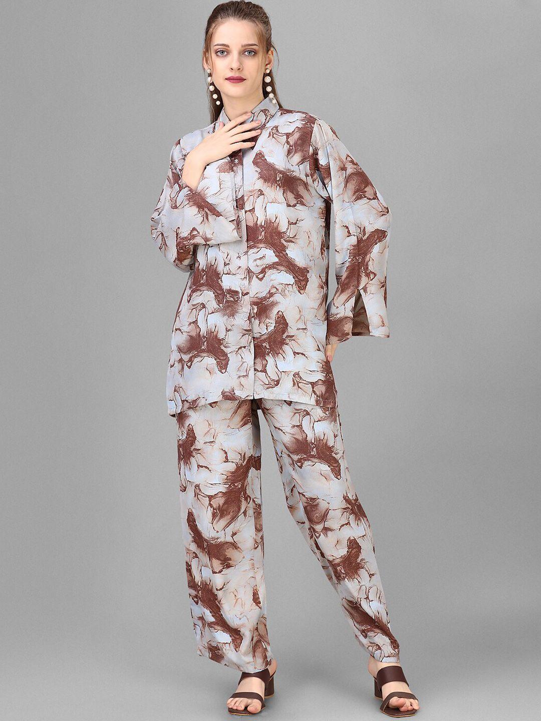 house of mira printed shirt with trousers co-ords