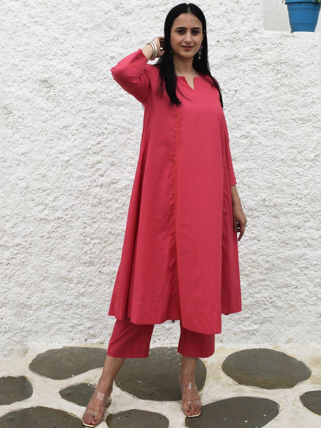 house of moxa a-line pure cotton kurta with trousers