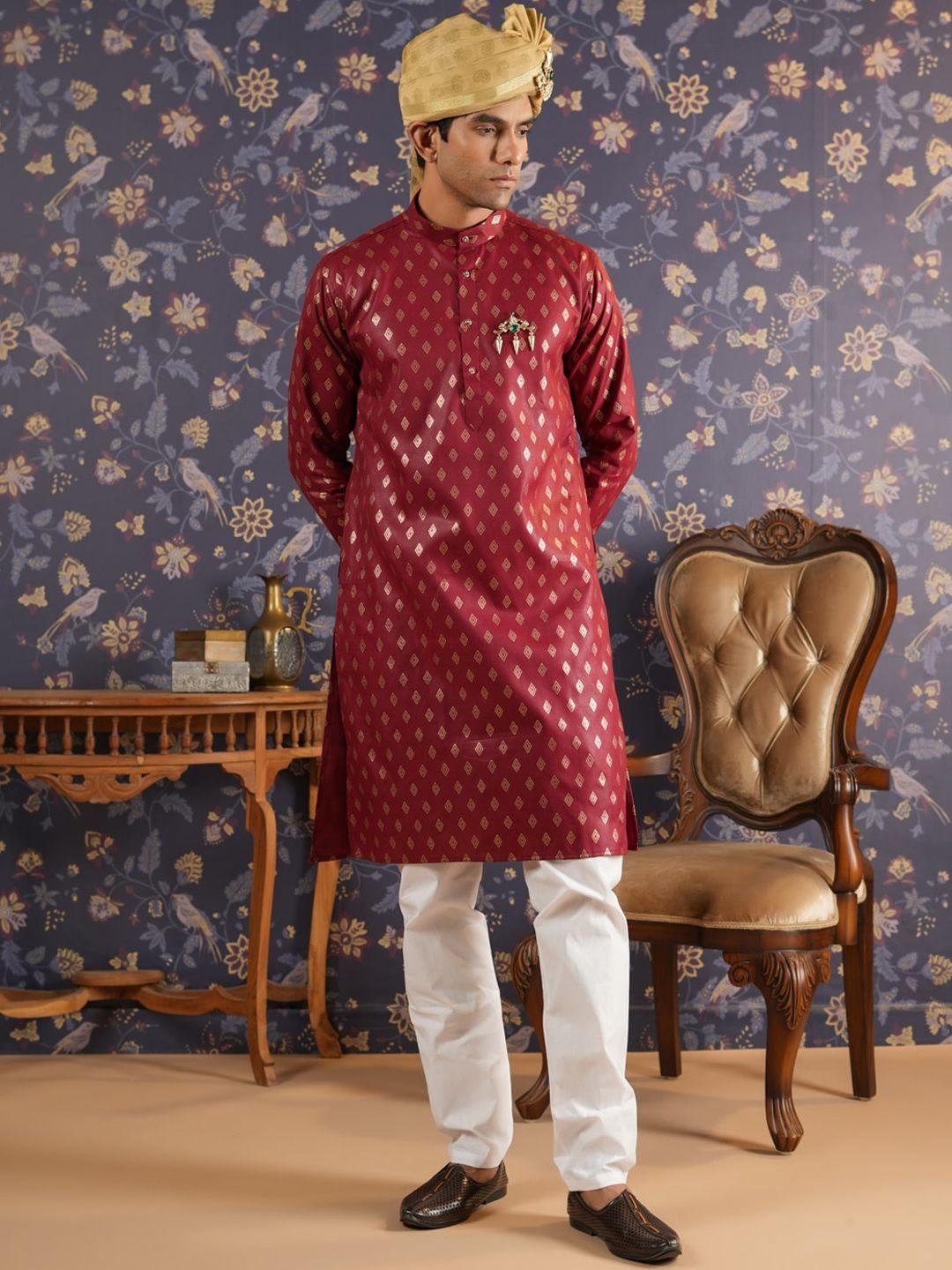 house of pataudi embellished a-line kurta with trouser