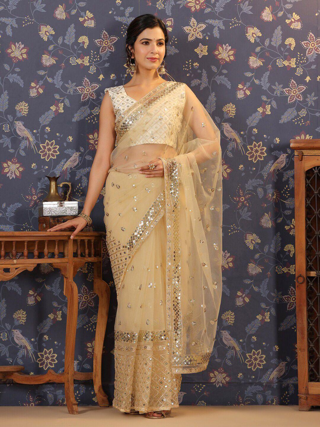 house of pataudi embellished net sarees