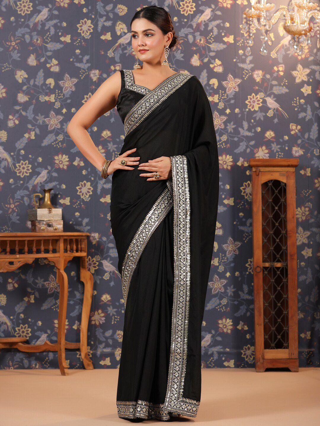 house of pataudi embellished pure georgette sarees