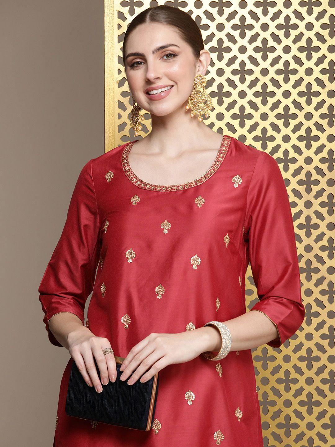 house of pataudi embellished sequined jashn kurta