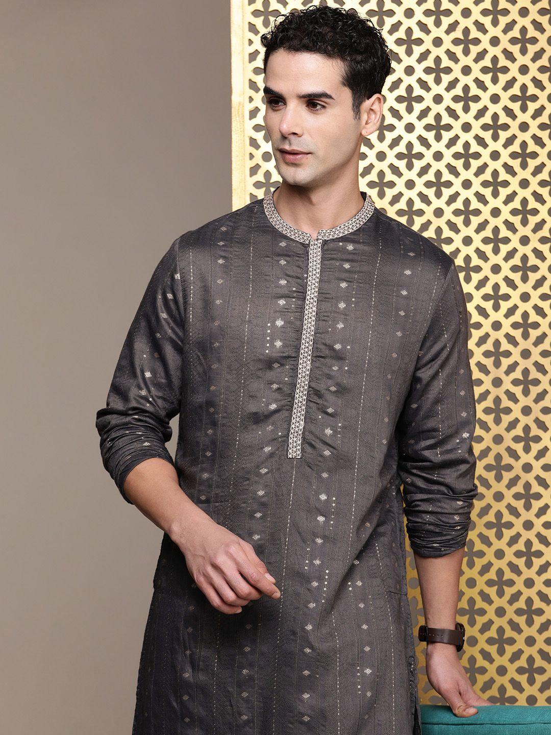 house of pataudi embellished sequined rozana kurta