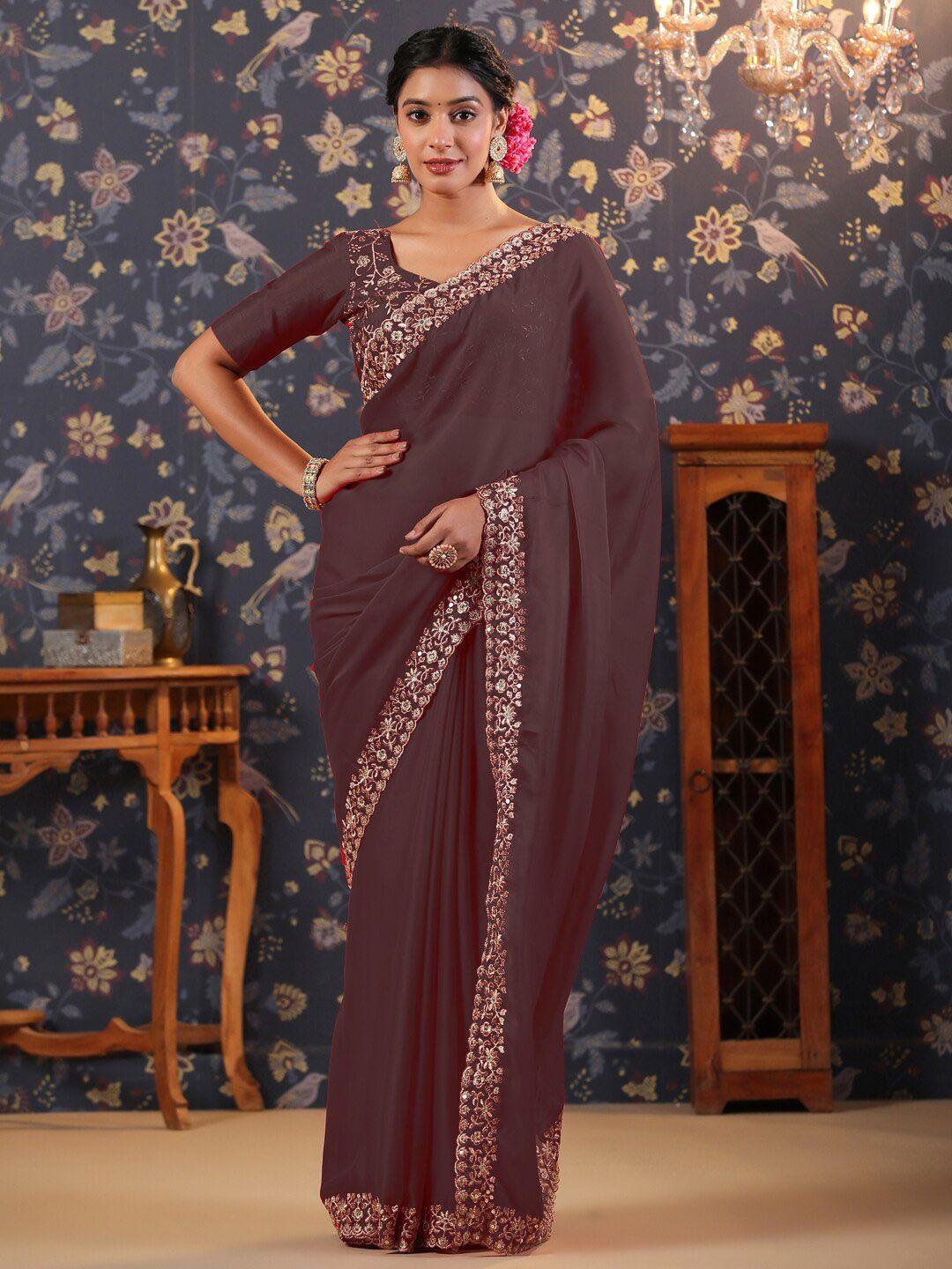 house of pataudi embroidered detailed saree