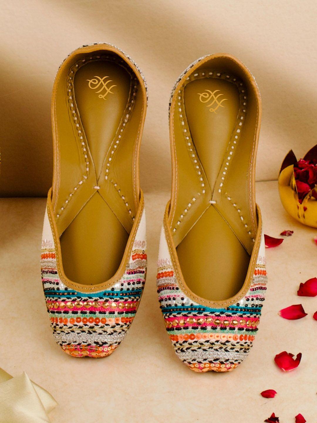 house of pataudi embroidered flats