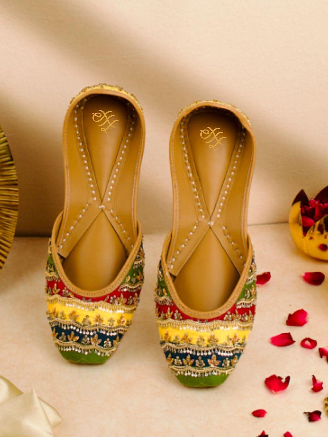 house of pataudi embroidered flats