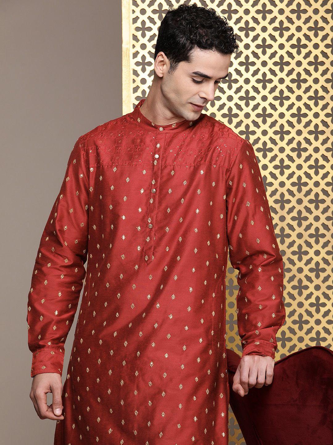 house of pataudi embroidered sequined rozana kurta