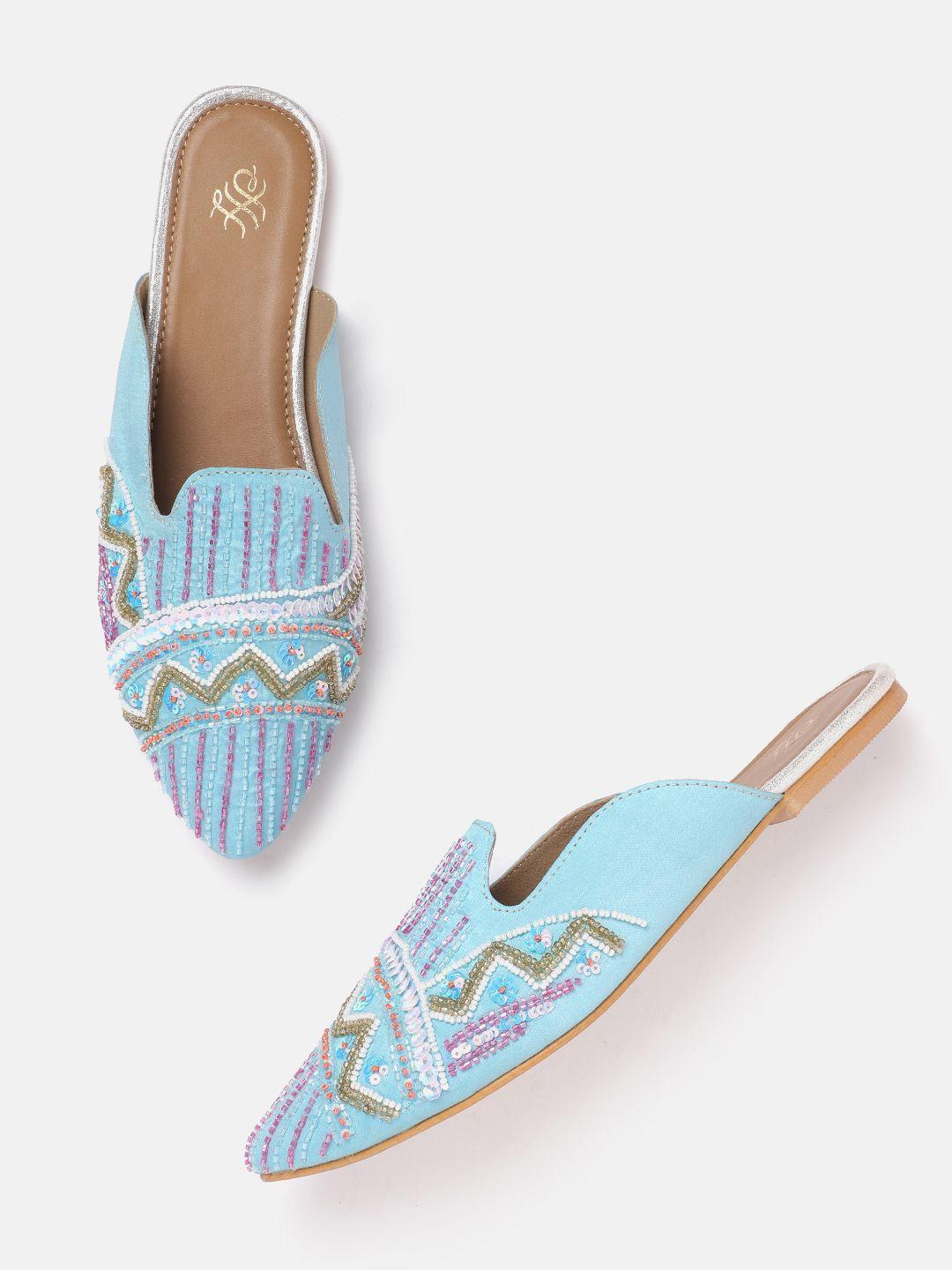 house of pataudi ethnic embellished mules