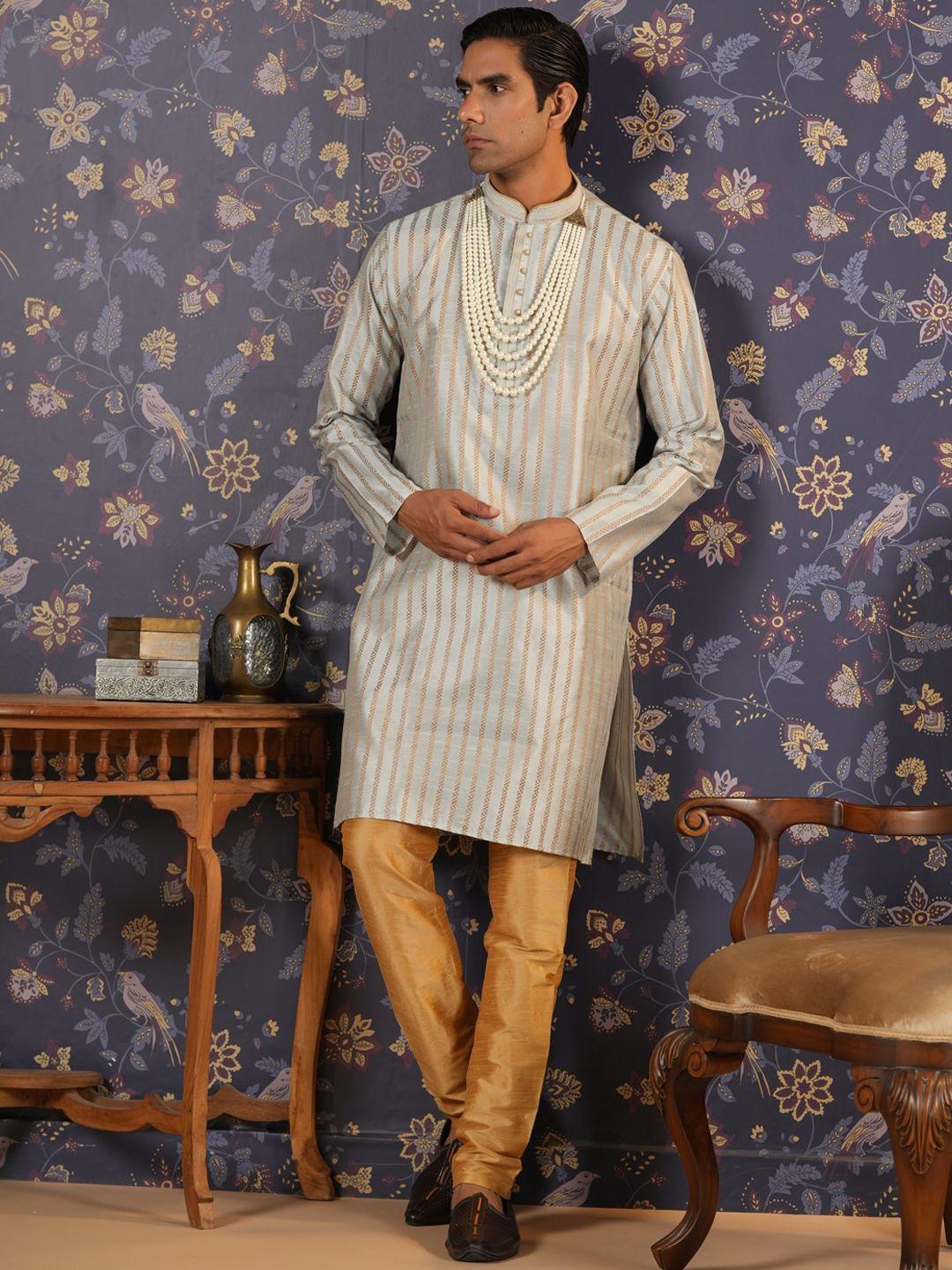 house of pataudi ethnic motif-printed a-line kurta with trouser