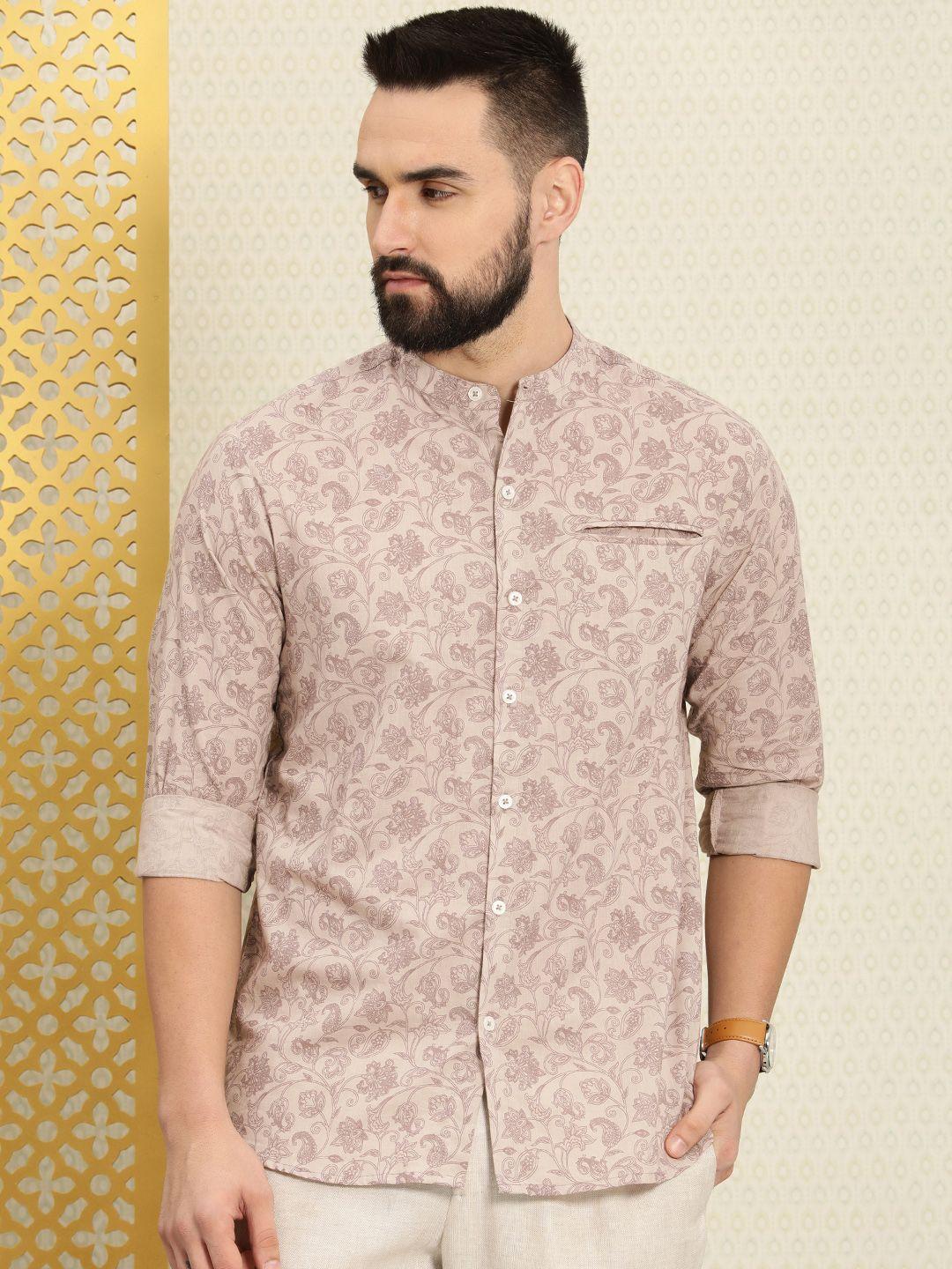 house of pataudi ethnic motifs printed rozana casual shirt
