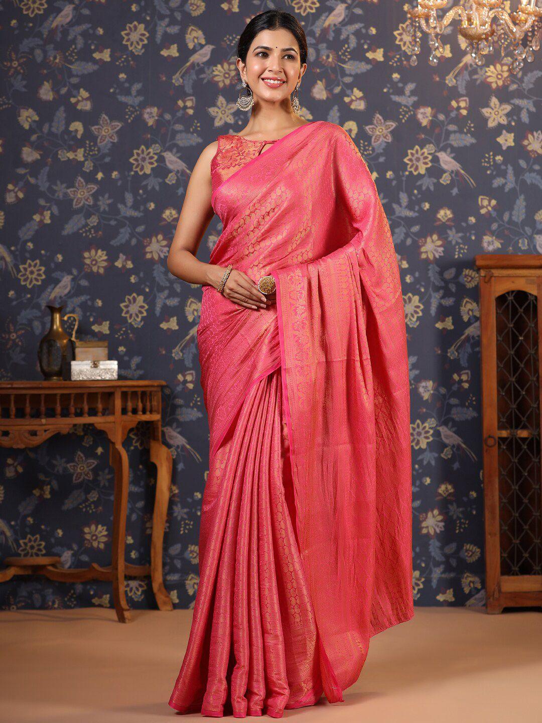 house of pataudi ethnic motifs woven-design sarees