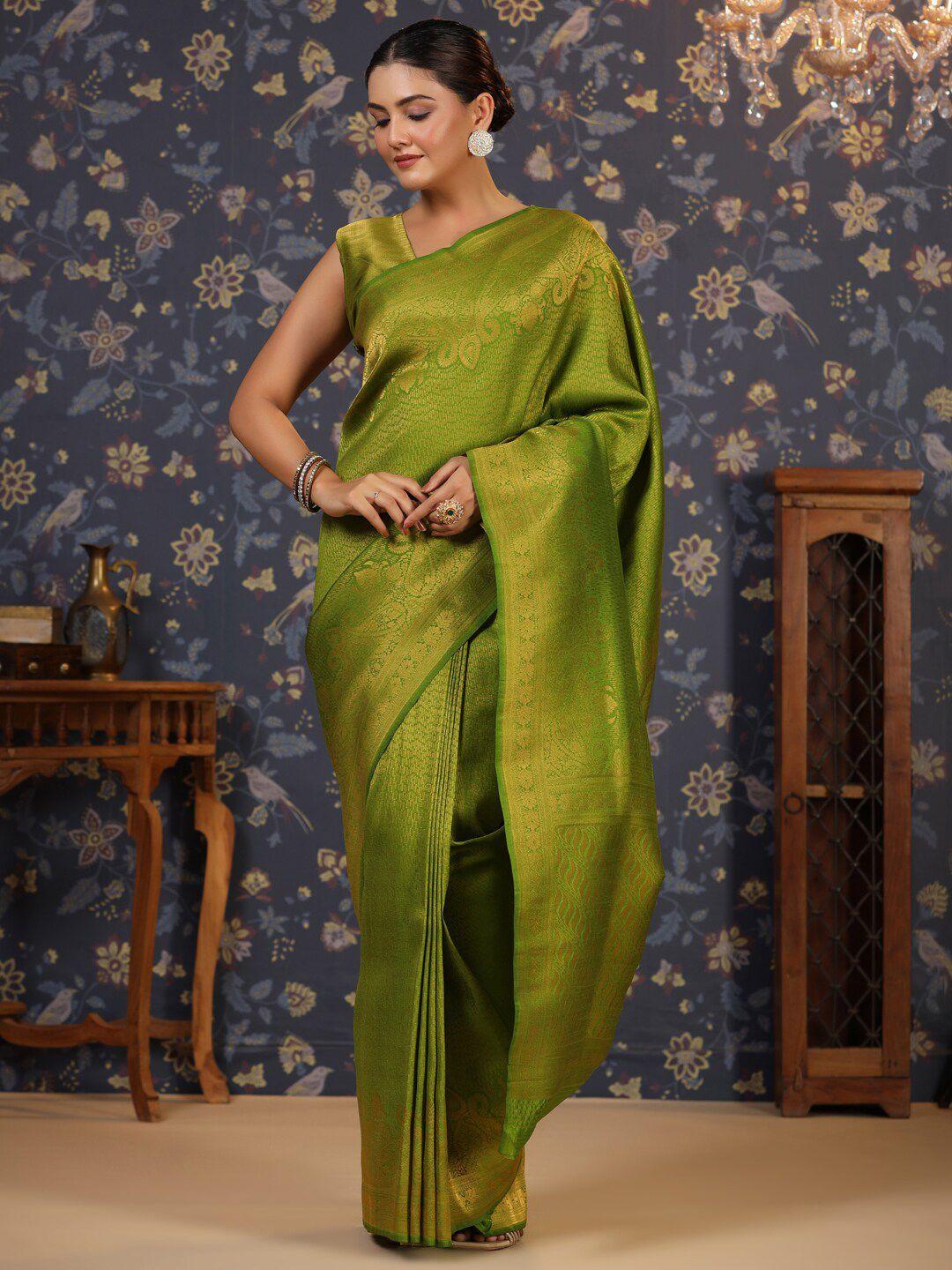 house of pataudi ethnic motifs woven design zari banarasi saree