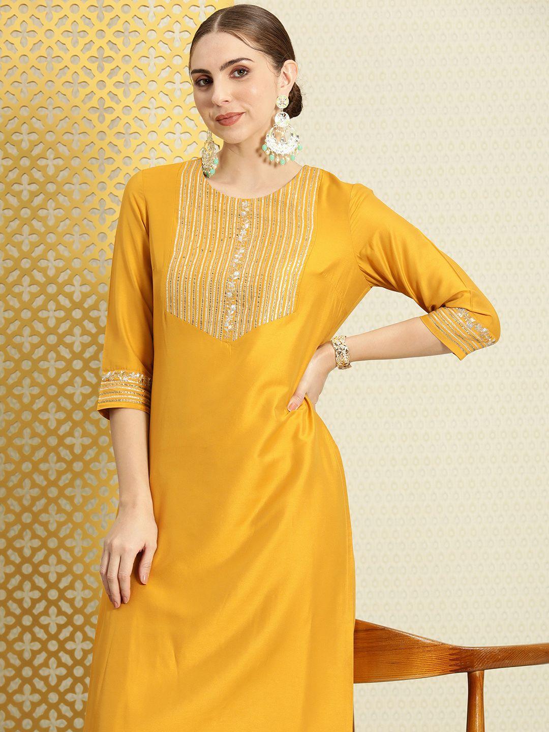 house of pataudi ethnic motifs zari embroidered straight jashn kurta