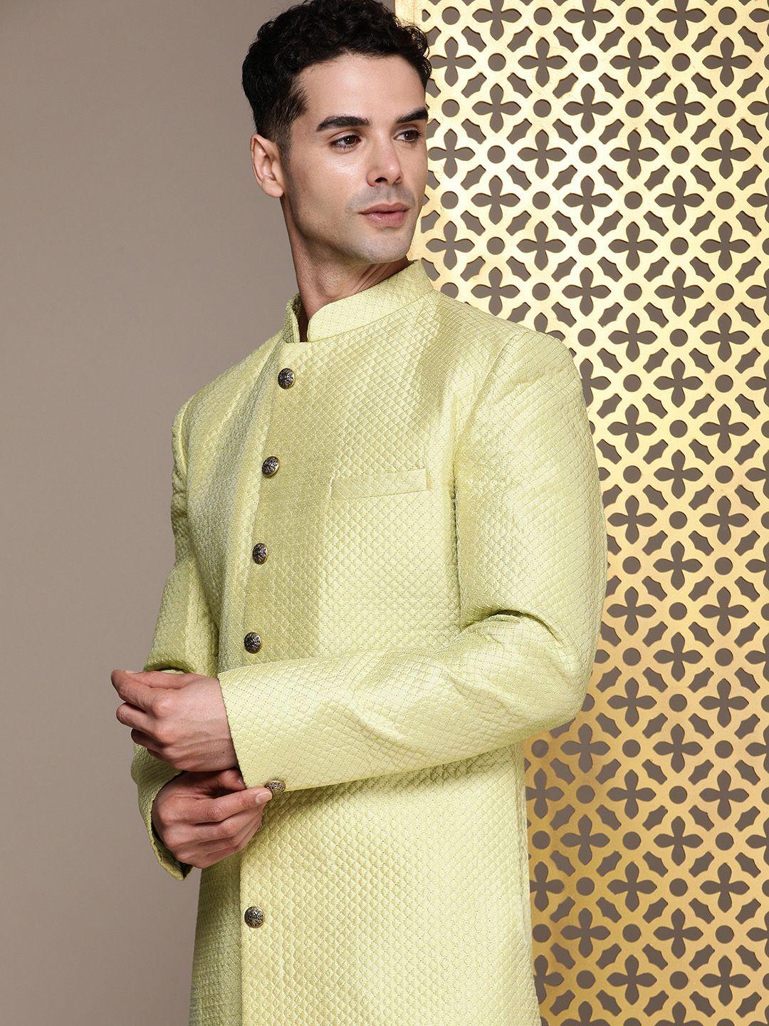 house of pataudi jashn thread work sherwani