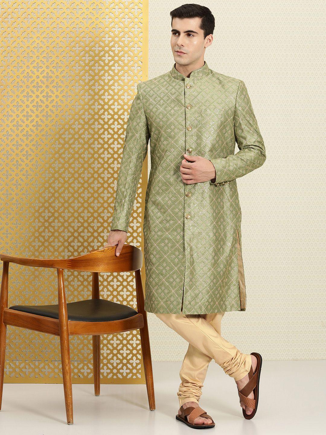 house of pataudi men jashn zari work sherwani