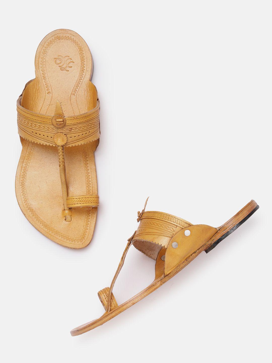 house of pataudi men one-toe ethnic comfort sandals