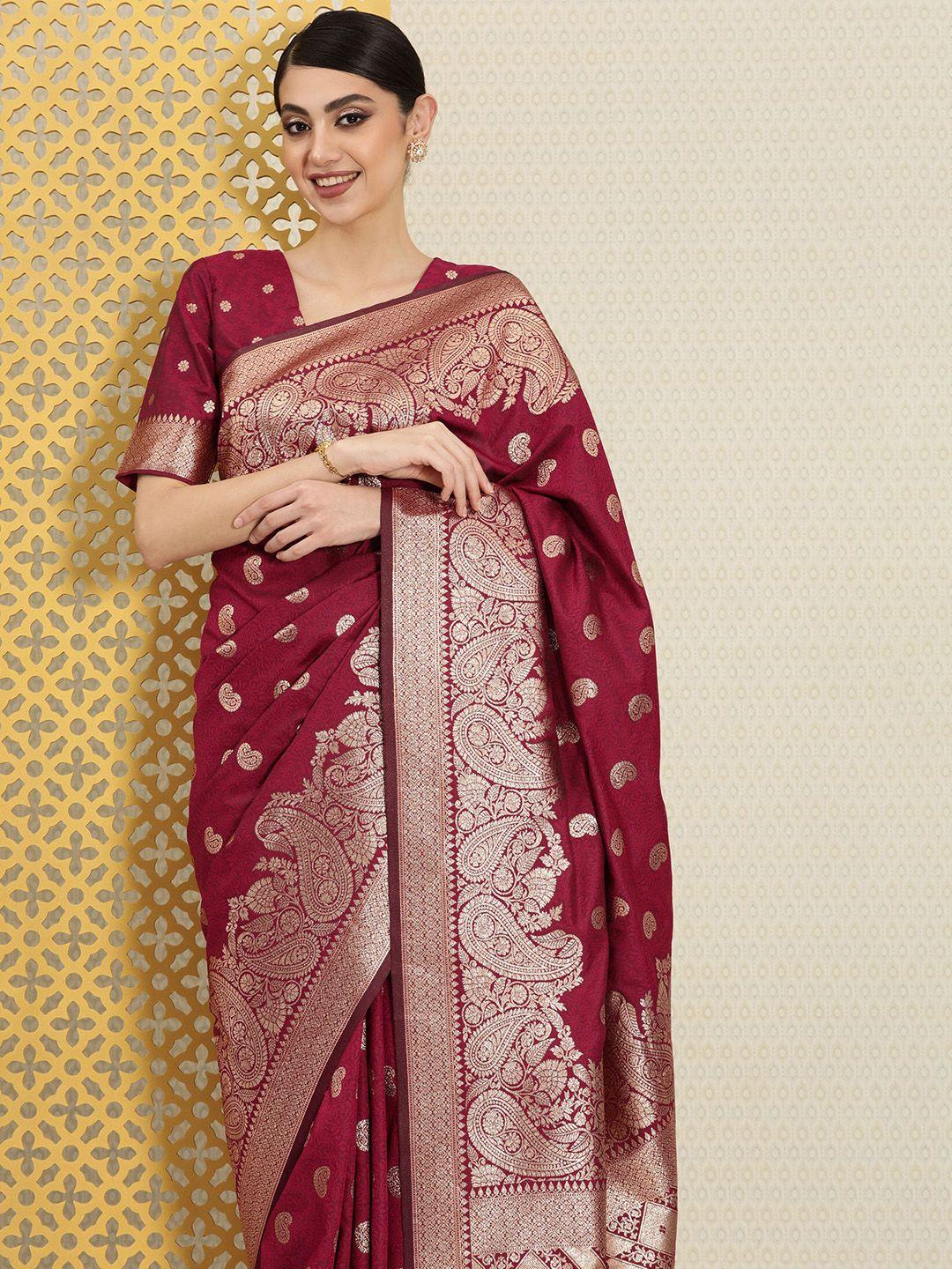 house of pataudi paisley zari banarasi saree