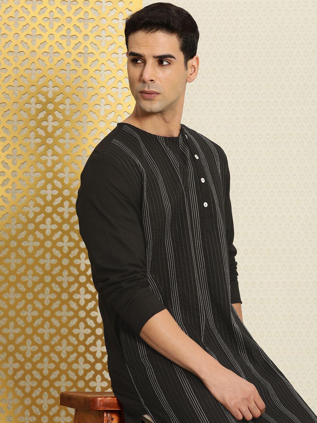 house of pataudi pure cotton embroidered jashn kurta