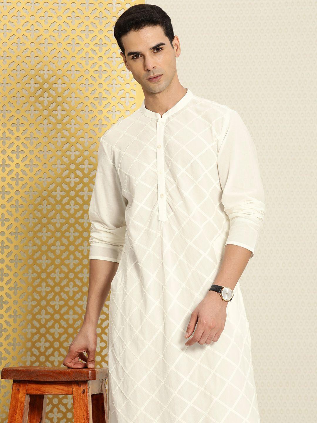 house of pataudi pure cotton regular straight jashn kurta