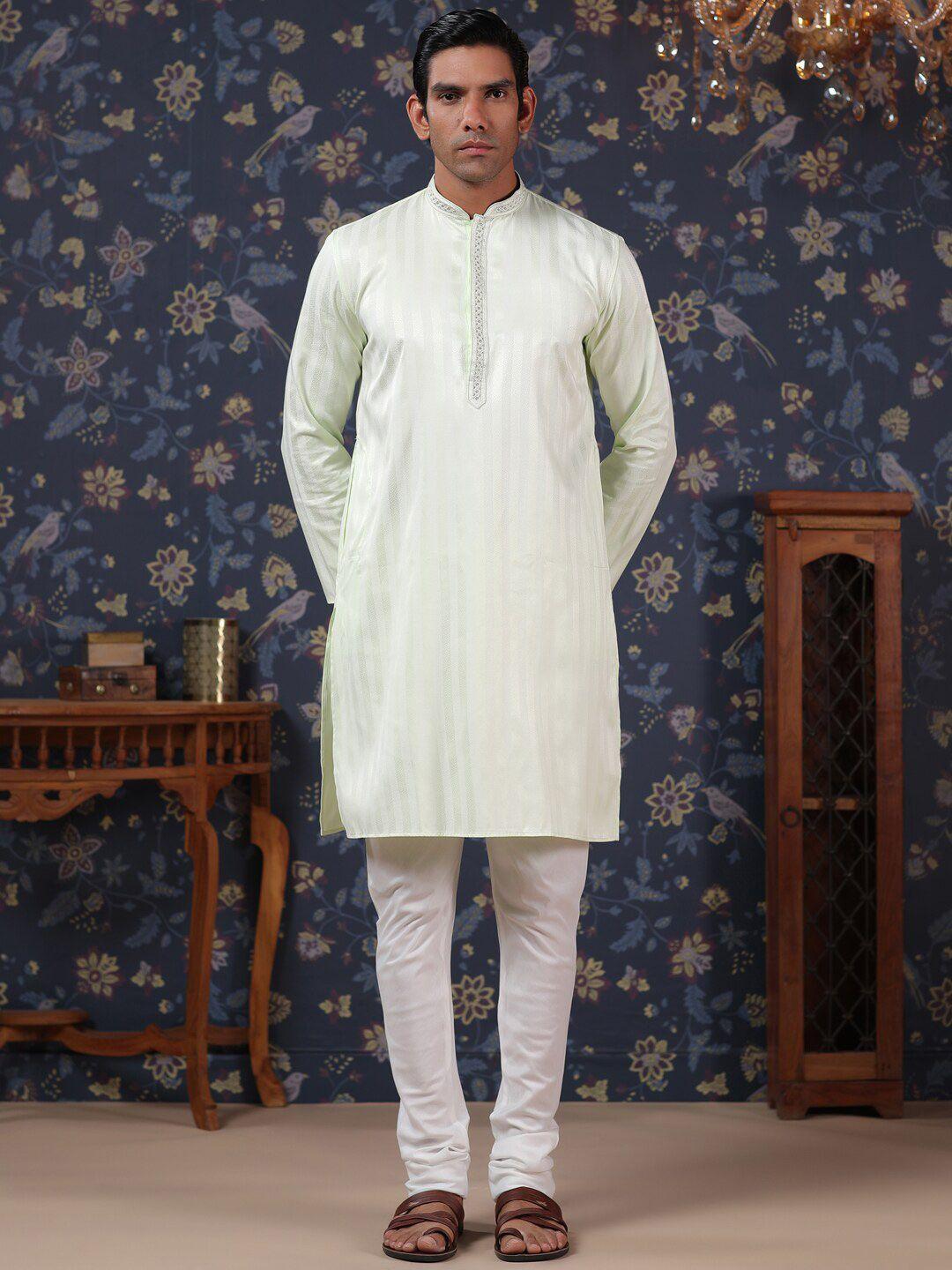 house of pataudi pure cotton straight kurta with churidar